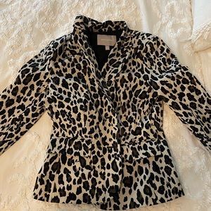Banana republic leopard blazer 🤎 size 4
